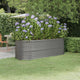Boîte de planification Vidaxl 224x80x68 cm en poudre-gris en acier recouvert
