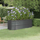 Boîte de planification Vidaxl 224x80x68 cm en poudre et en acier recouvert d'anthracite -colored