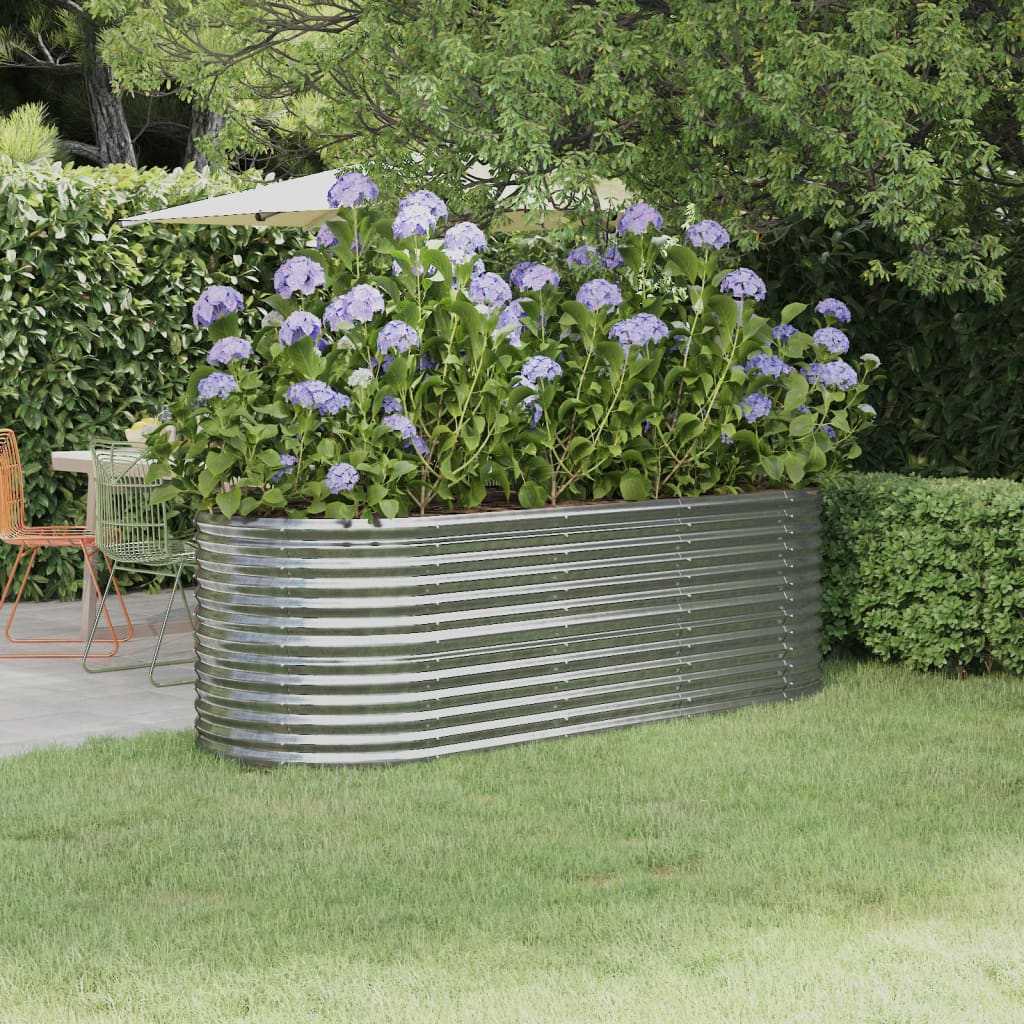 Boîte de planification Vidaxl 224x80x68 cm en poudre en acier en acier couleur