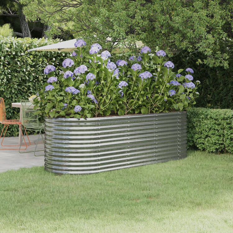 Boîte de planification Vidaxl 224x80x68 cm en poudre en acier en acier couleur
