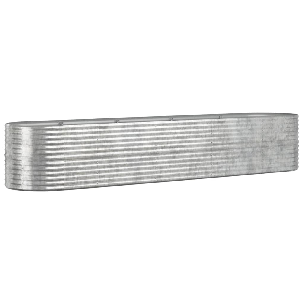 Vidaxl Planter 368x80x68 cm en poudre en acier en acier couleur