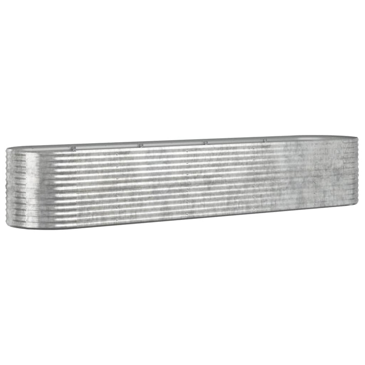 Vidaxl Planter 368x80x68 cm en poudre en acier en acier couleur