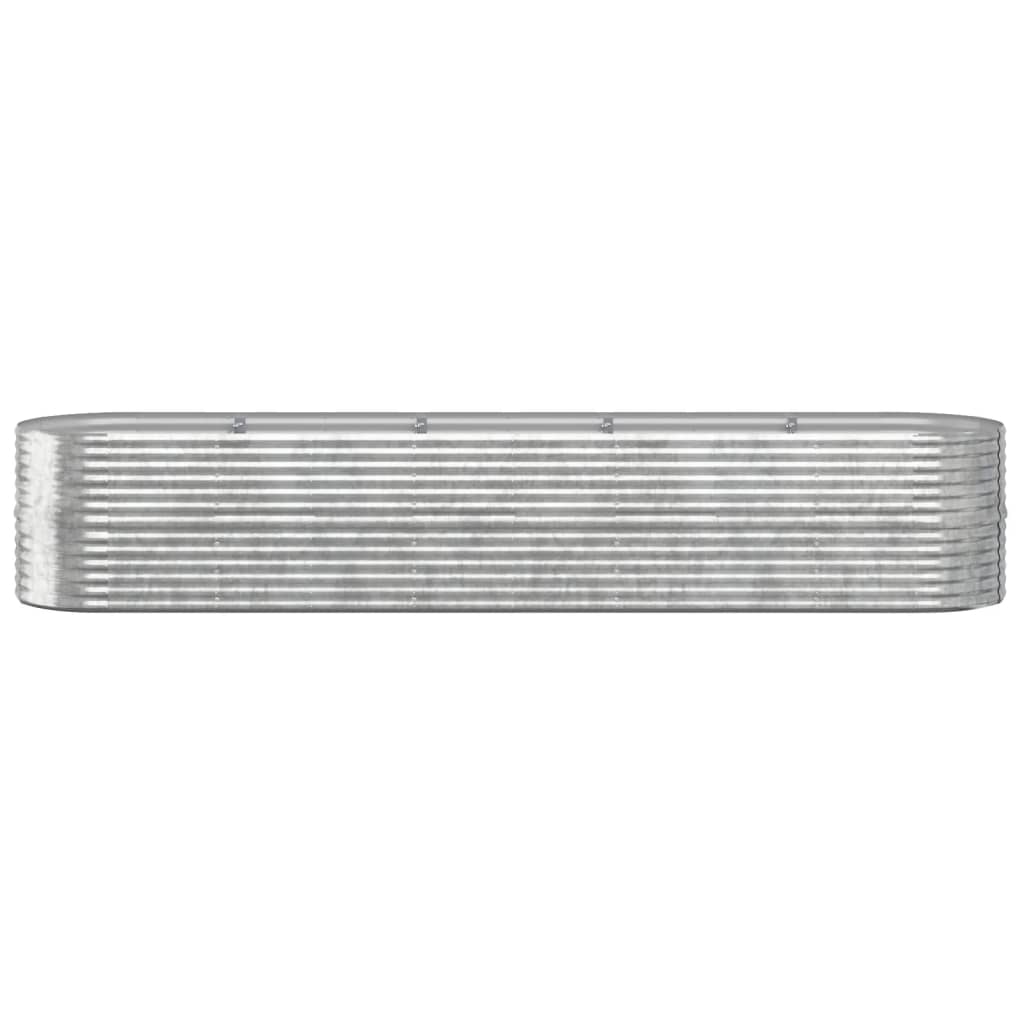 Vidaxl Planter 368x80x68 cm en poudre en acier en acier couleur