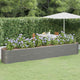 Boîte de planification de Vidaxl 440x80x68 cm en poudre-gris en acier recouvert