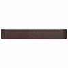 Boîte de planification Vidaxl 440x80x68 cm en poudre et en acier recouvert de marron