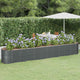 Boîte de planification Vidaxl 440x80x68 cm - Anthracite en acier recouvert de