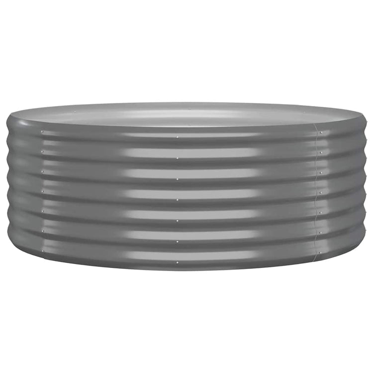 Boîte de planification de Vidaxl 100x100x36 cm en poudre et gris en acier recouvert