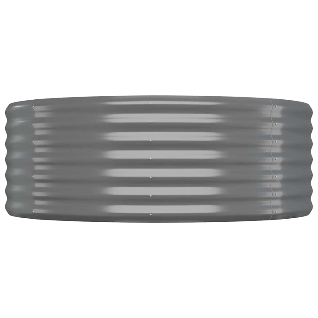 Boîte de planification de Vidaxl 100x100x36 cm en poudre et gris en acier recouvert