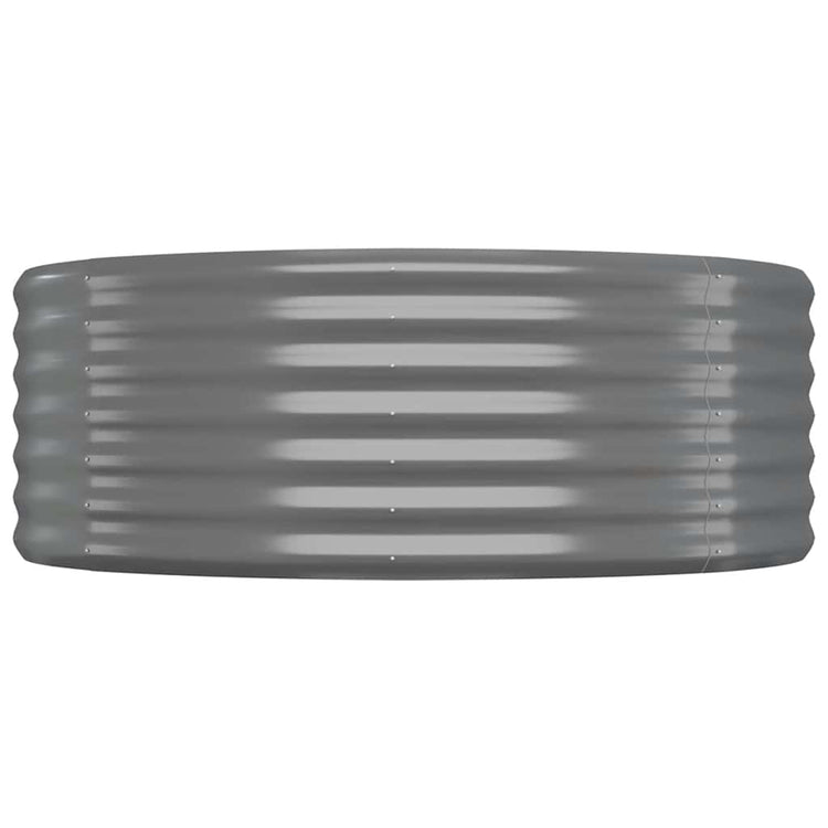 Boîte de planification de Vidaxl 100x100x36 cm en poudre et gris en acier recouvert