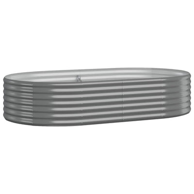 Boîte de planification de Vidaxl 175x100x36 cm en poudre et gris en acier recouvert