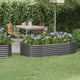 Boîte de planification de Vidaxl 175x100x36 cm en poudre et gris en acier recouvert