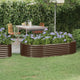 Boîte de planification Vidaxl 175x100x36 cm en poudre et en acier recouvert de brun