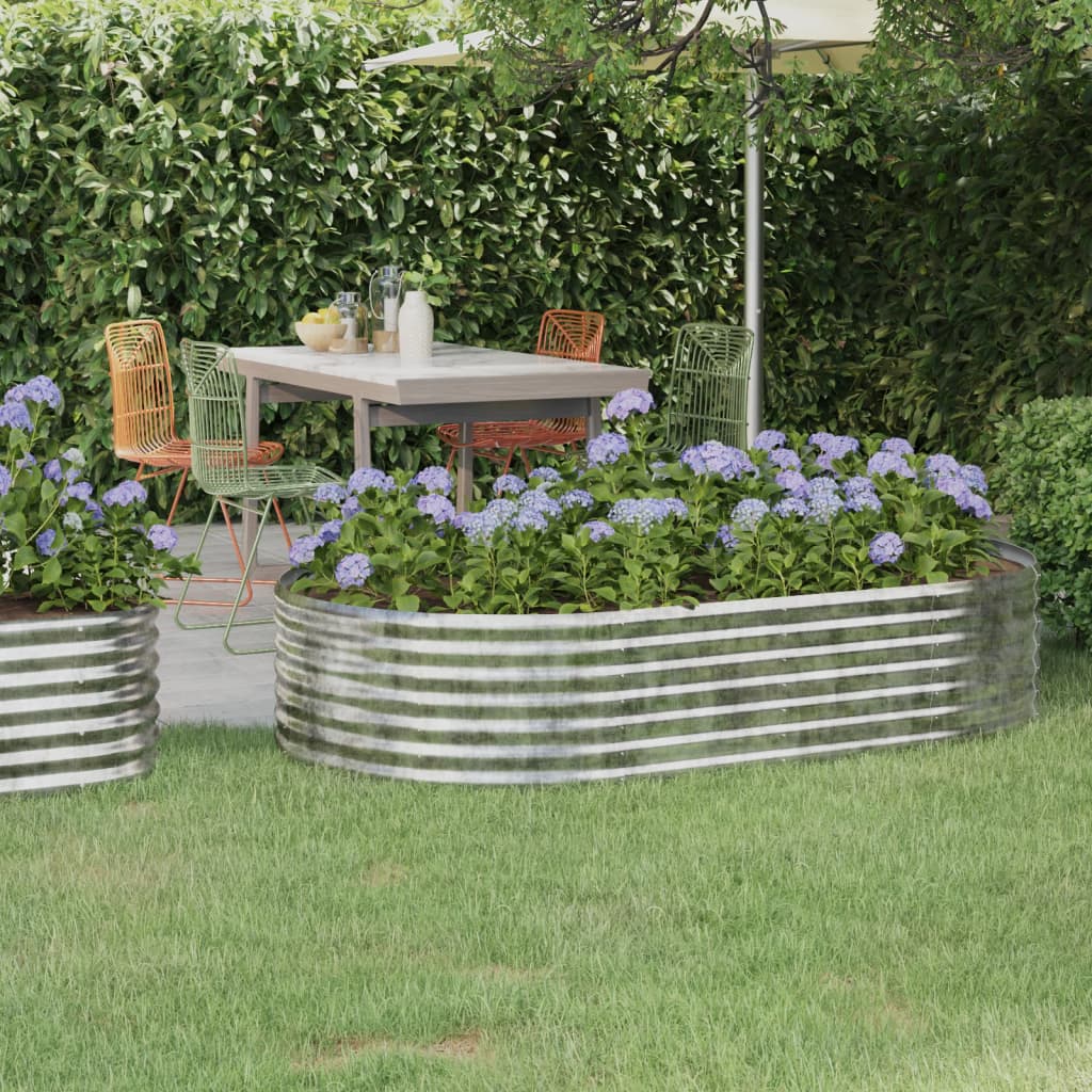 Boîte de planification Vidaxl 175x100x36 cm en poudre en acier en acier couleur