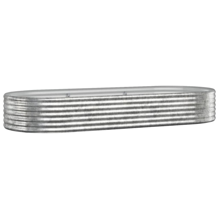 Vidaxx jardinière 249x100x36 cm acier galvanisé couleur argent