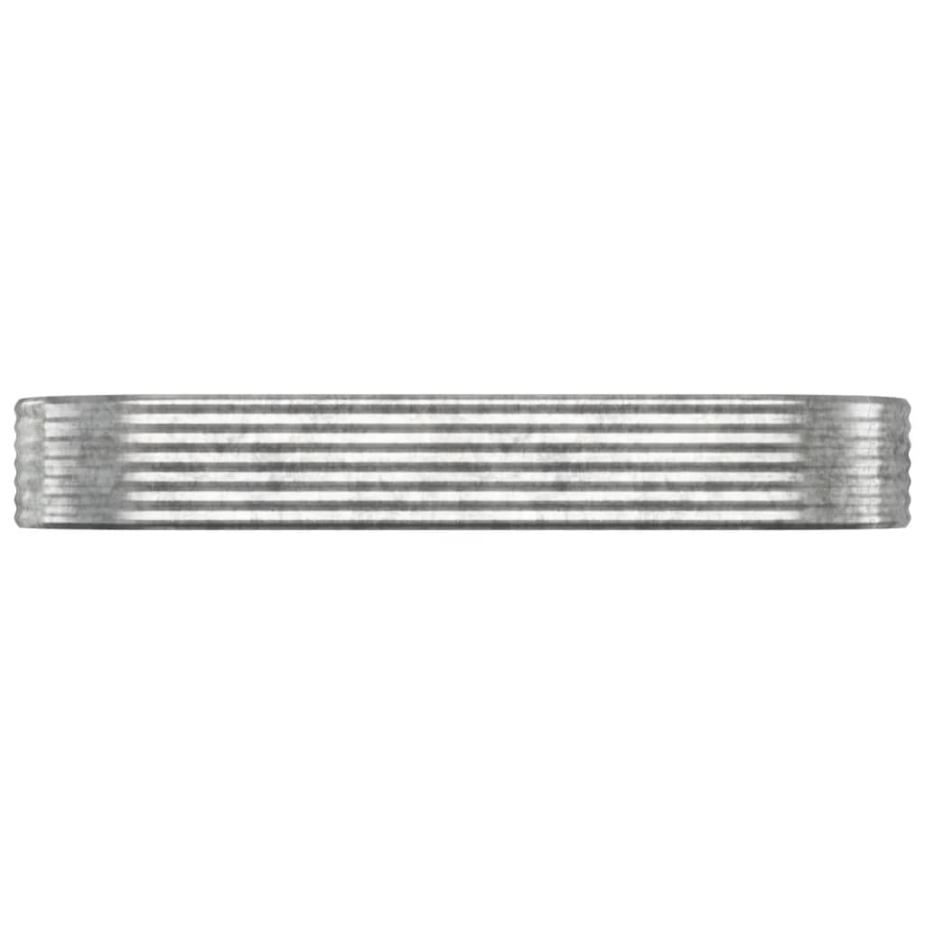 Vidaxx jardinière 249x100x36 cm acier galvanisé couleur argent