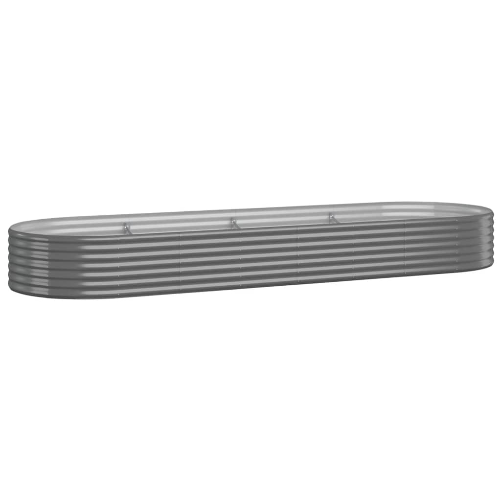 Vidaxx jardinière 322x100x36 cm acier galvanisé gris