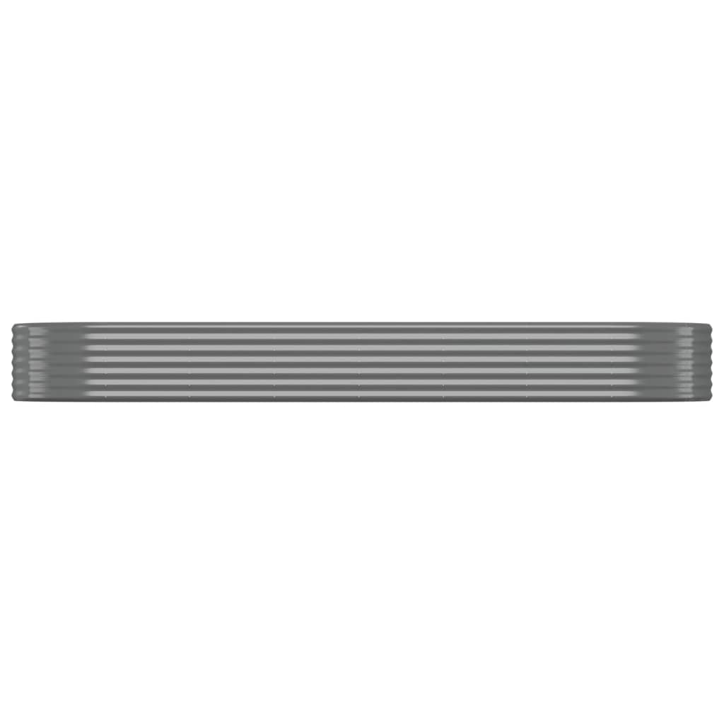 Vidaxx jardinière 322x100x36 cm acier galvanisé gris