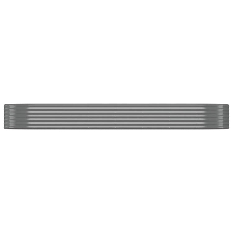 Vidaxx jardinière 322x100x36 cm acier galvanisé gris
