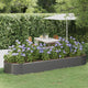Vidaxx jardinière 322x100x36 cm acier galvanisé gris