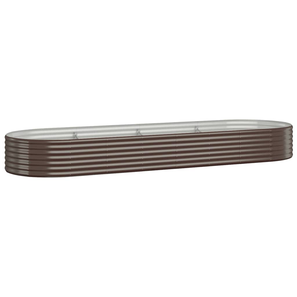 Vidaxx jardinière 322x100x36 cm acier galvanisé marron