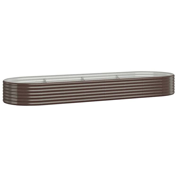 Vidaxx jardinière 322x100x36 cm acier galvanisé marron