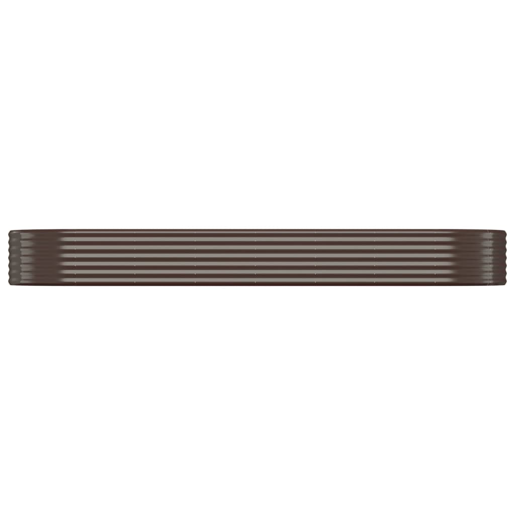 Vidaxx jardinière 322x100x36 cm acier galvanisé marron