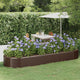 Vidaxx jardinière 322x100x36 cm acier galvanisé marron