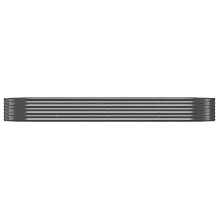 Vidaxl Planter 322x100x36 cm en poudre à anthracite en acier recouvert de