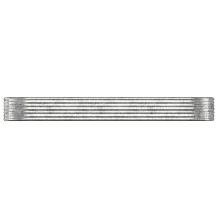 Vidaxl planteur 322x100x36 cm en poudre en poudre en argent en acier coloré