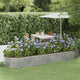 Vidaxl planteur 322x100x36 cm en poudre en poudre en argent en acier coloré