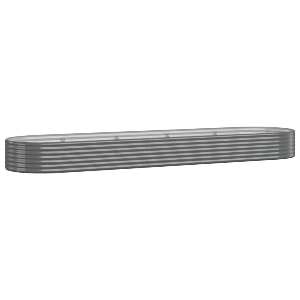 Vidaxx jardinière 396x100x36 cm acier galvanisé gris