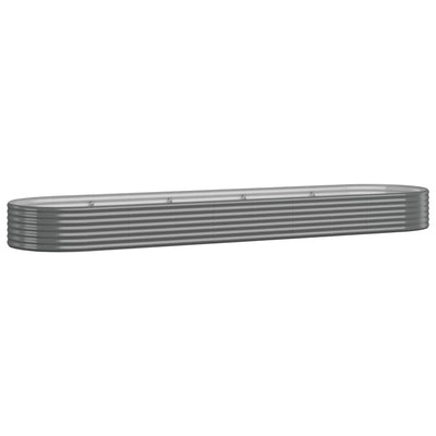 Vidaxx jardinière 396x100x36 cm acier galvanisé gris