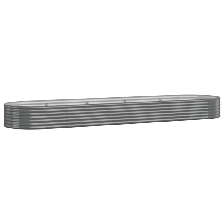 Vidaxx jardinière 396x100x36 cm acier galvanisé gris
