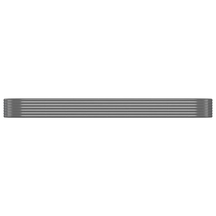 Vidaxx jardinière 396x100x36 cm acier galvanisé gris