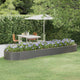 Vidaxx jardinière 396x100x36 cm acier galvanisé gris
