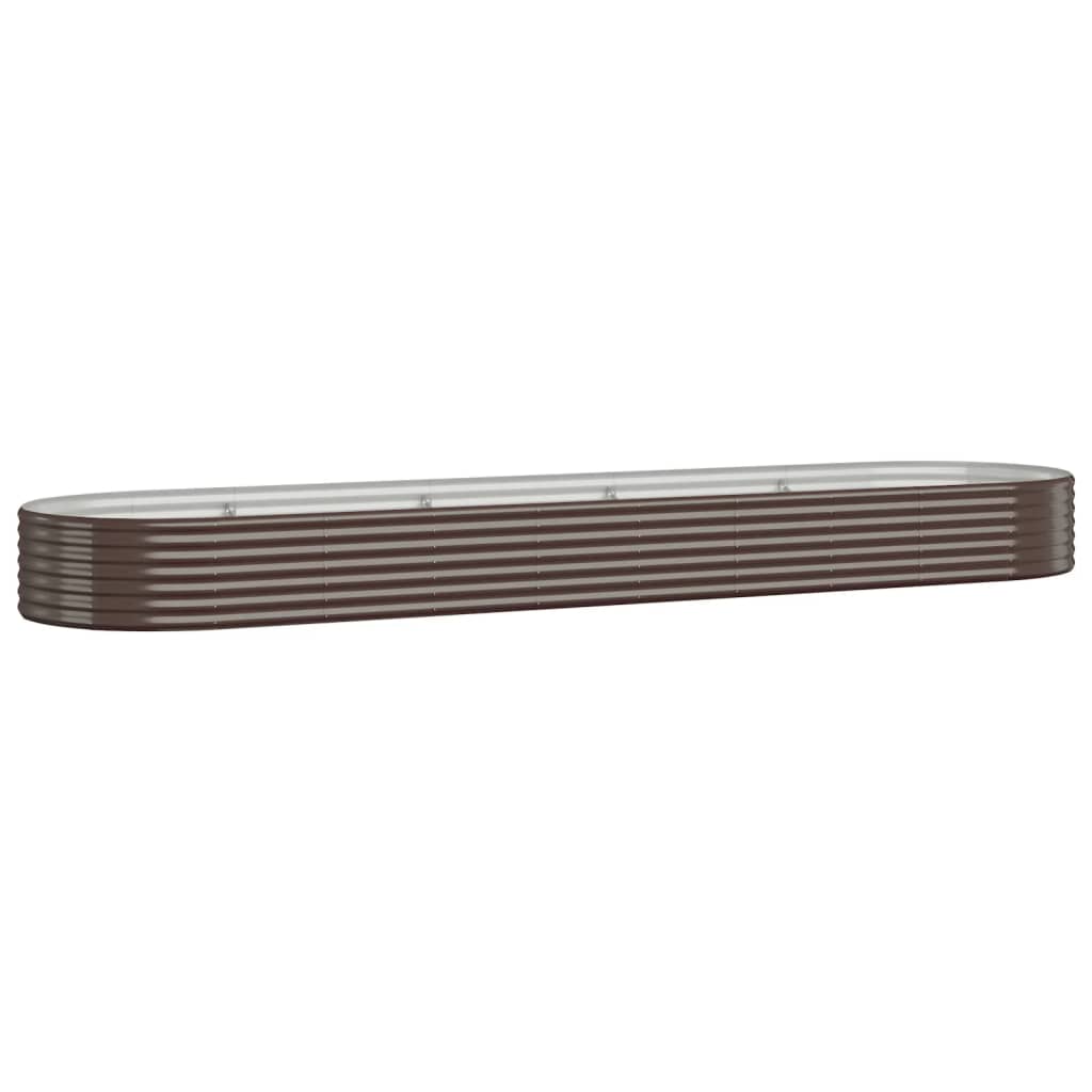 Vidaxx jardinière 396x100x36 cm acier galvanisé marron