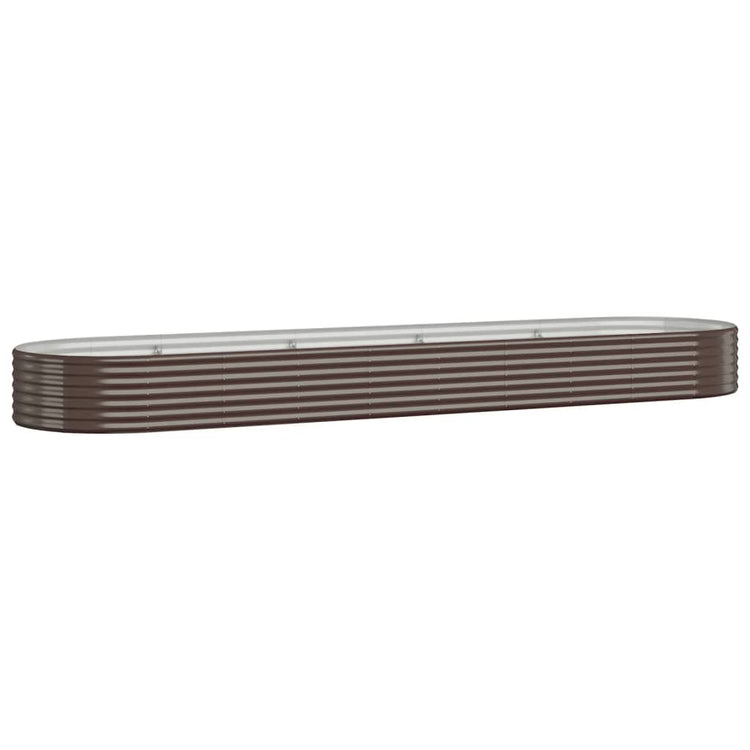 Vidaxx jardinière 396x100x36 cm acier galvanisé marron