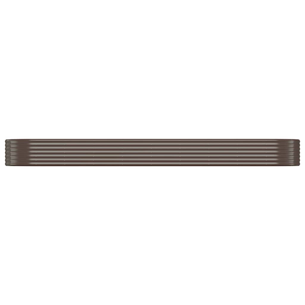 Vidaxx jardinière 396x100x36 cm acier galvanisé marron