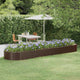 Vidaxx jardinière 396x100x36 cm acier galvanisé marron
