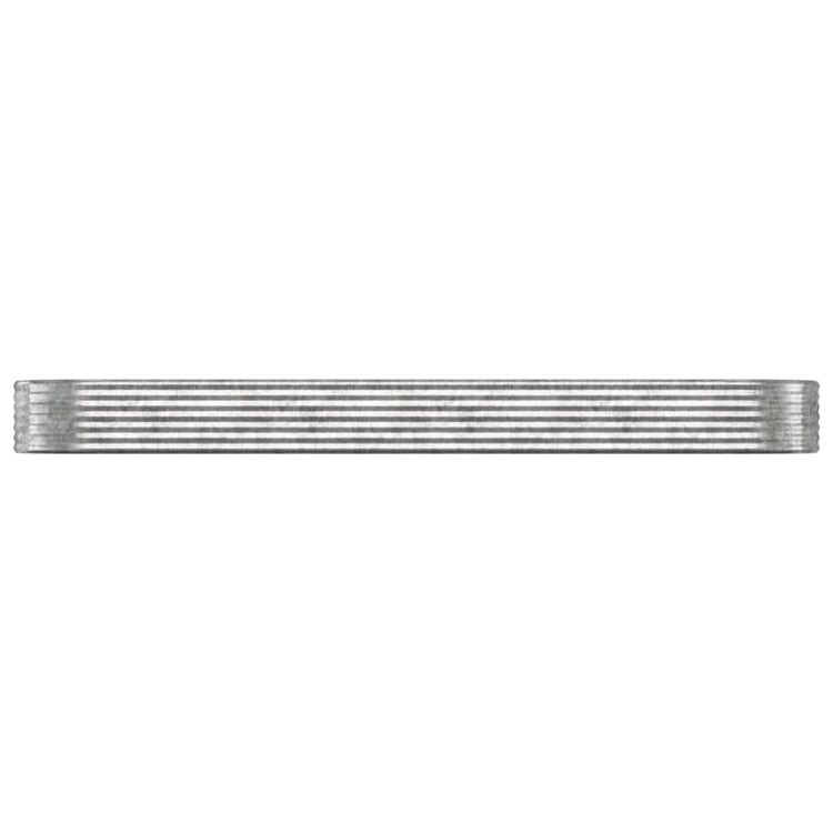 Boîte de planification Vidaxl 396x100x36 cm en poudre en poudre en argent en acier coloré