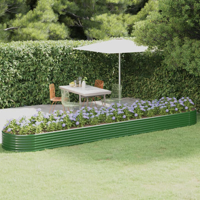 Vidaxx jardinière 507x100x36 cm acier galvanisé vert