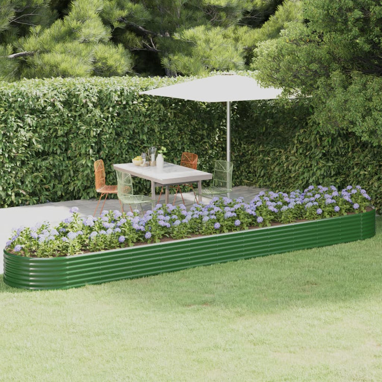 Vidaxx jardinière 507x100x36 cm acier galvanisé vert