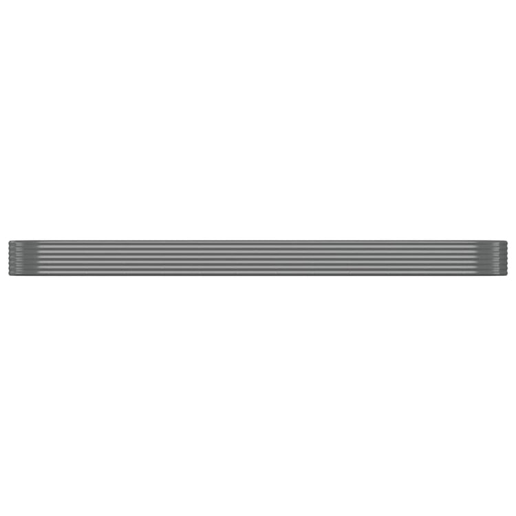 Boîte de planification Vidaxl 507x100x36 cm en poudre-gris en acier recouvert