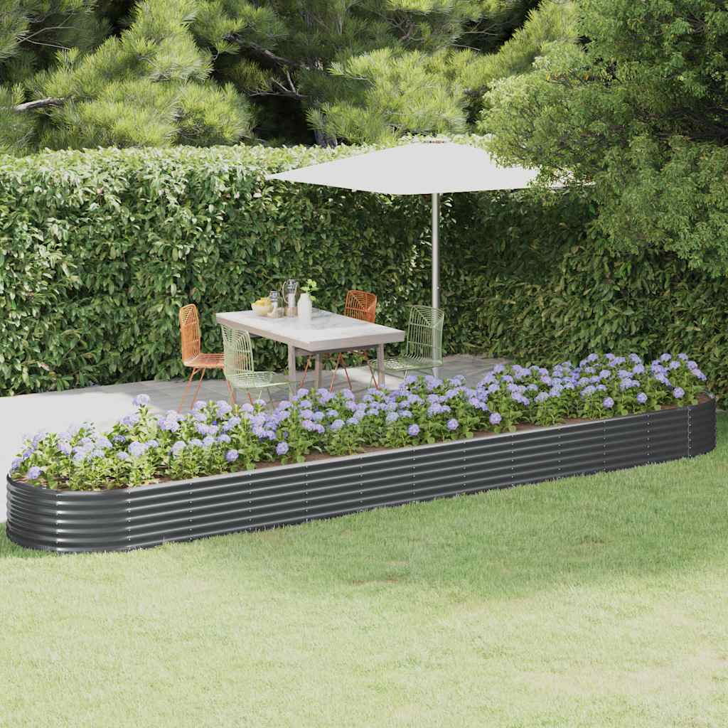 Jardinière Vidaxx 507x100x36 cm acier galvanisé anthracite
