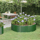 Vidaxx jardinière 140x140x36 cm acier galvanisé vert