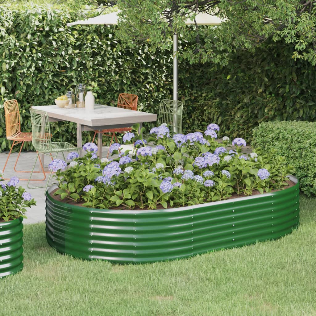 Vidaxx jardinière 214x140x36 cm acier galvanisé vert