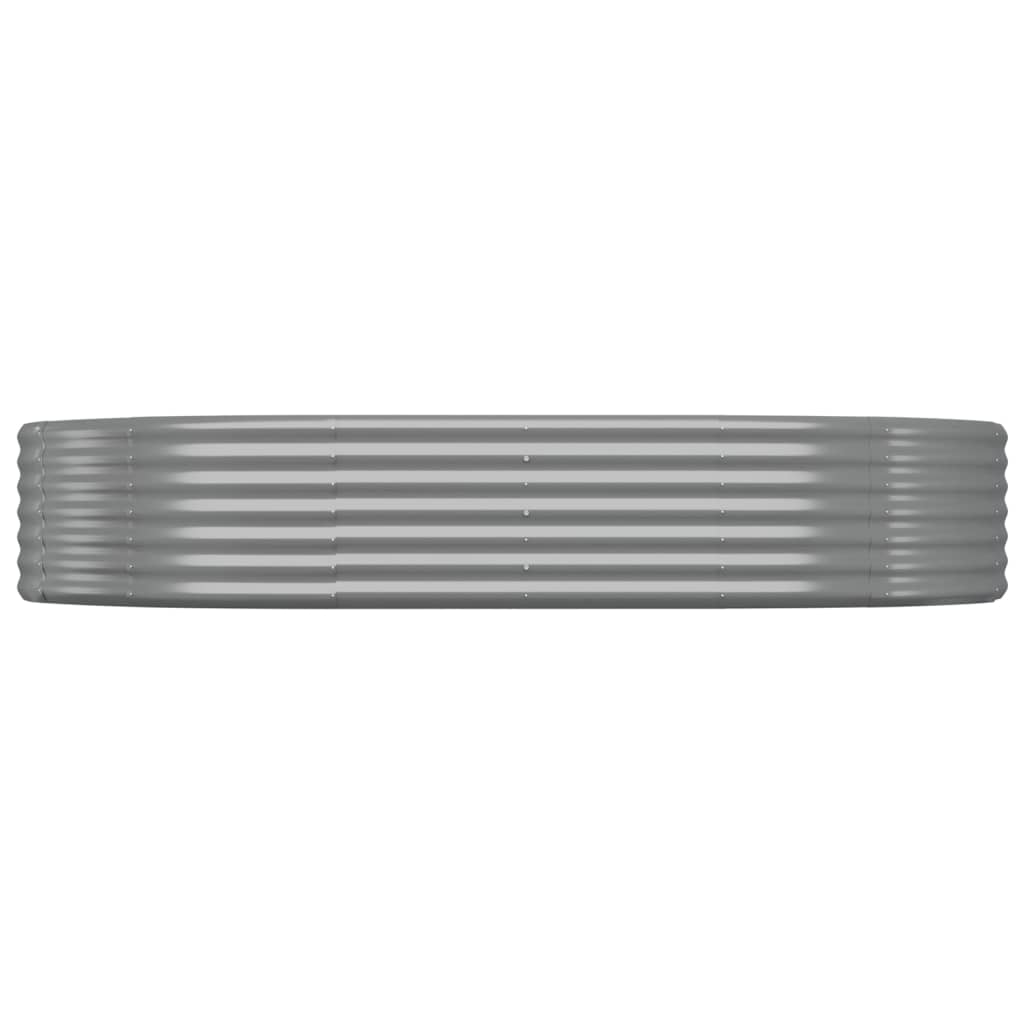 Vidaxx jardinière 214x140x36 cm acier galvanisé gris