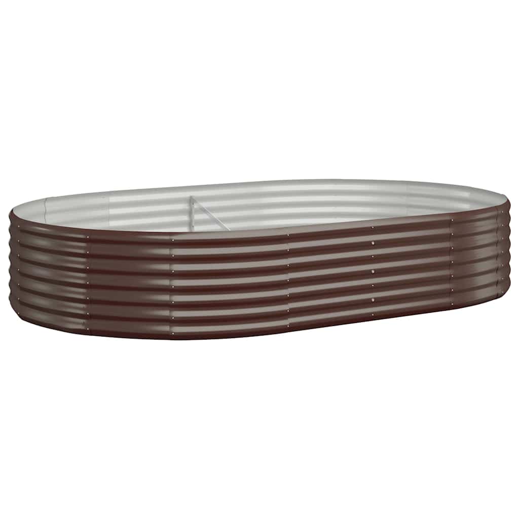 Vidaxx jardinière 214x140x36 cm acier galvanisé marron