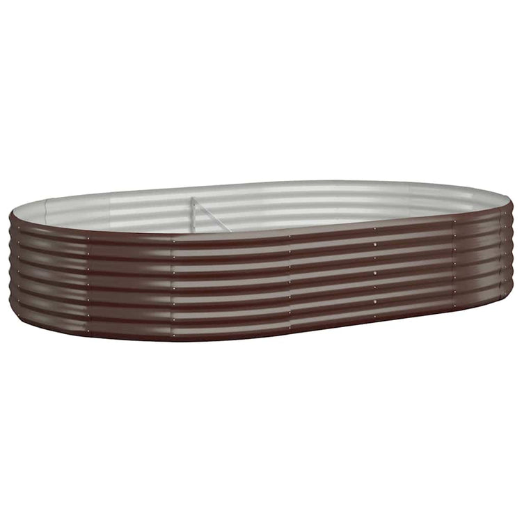 Vidaxx jardinière 214x140x36 cm acier galvanisé marron