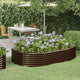 Vidaxx jardinière 214x140x36 cm acier galvanisé marron